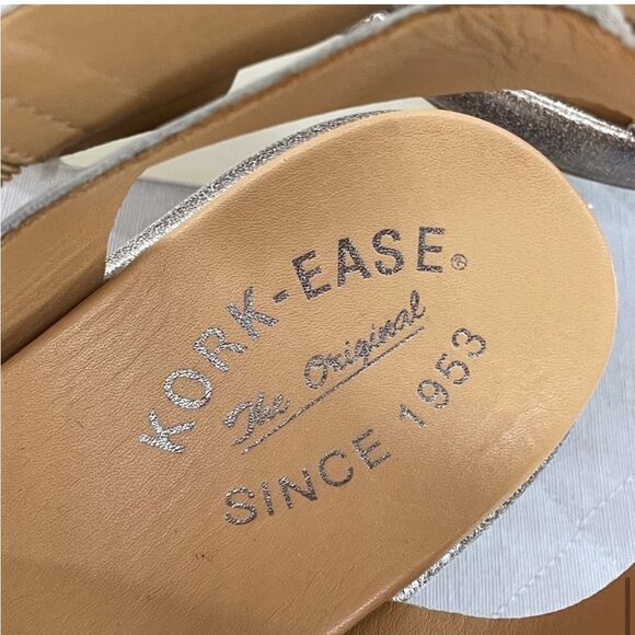 Kork-Ease metallic Silver / Pewter Strappy Sandals like new size 8 - Picture 6 of 10